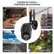 1080P 10LED 5X Zoom HD Outdoor PTZ IP Camera Two Way Audio Voice Alarm Wifi Camera Auto Waterproof Night Vision Surveillance Black