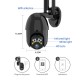 1080P 10LED 5X Zoom HD Outdoor PTZ IP Camera Two Way Audio Voice Alarm Wifi Camera Auto Waterproof Night Vision Surveillance Black