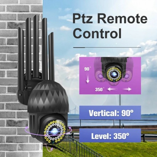 1080P 39 LED 5 XZOOM Outdoor PTZ IP Black Camera Two Way Audio Wifi Camera Auto Waterproof Night Vision CCTV Video Surveillance