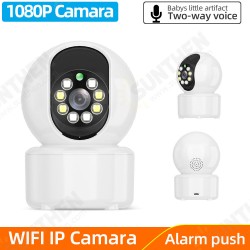 1080P 8 LED Indoor PTZ WIFI IP Camera Two Way Audio Wifi Camera Cloud Storage Waterproof Night Vision CCTV Video Dual Light Source Baby Monitor 1080P 8 LED Indoor PTZ WIFI IP Camera Two Way Audio Wifi Camera Cloud Storage Waterproof Night Vision CCTV Video Dual Light Source Baby Monitor