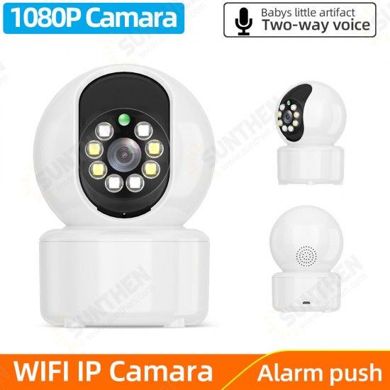 1080P 8 LED Indoor PTZ WIFI IP Camera Two Way Audio Wifi Camera Cloud Storage Waterproof Night Vision CCTV Video Dual Light Source Baby Monitor