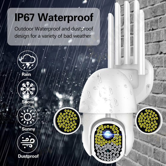 172 LED 1080P 2MP IP Camera Outdoor Speed Dome Wireless Wifi Security IP66 Waterproof Camera 360° Pan Tilt Zoom IR Network CCTV Surveillance