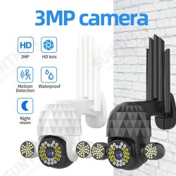 3MP HD PTZ Security Wifi IP Camera Night Vision H.265 IP66 Waterproof 360° Panoramic Motion Detections 5 x Zoom Camera 3MP HD PTZ Security Wifi IP Camera Night Vision H.265 IP66 Waterproof 360° Panoramic Motion Detections 5 x Zoom Camera