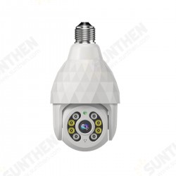 HD 1080P E27 Wifi IP Camera Surveillance 8 LED 4 Infrared 4 White Lights Diamond Bulb Ball Camera Smart Dual-light Night Vision with E27 Base HD 1080P E27 Wifi IP Camera Surveillance 8 LED 4 Infrared 4 White Lights Diamond Bulb Ball Camera Smart Dual-light Night Vision with E27 Base