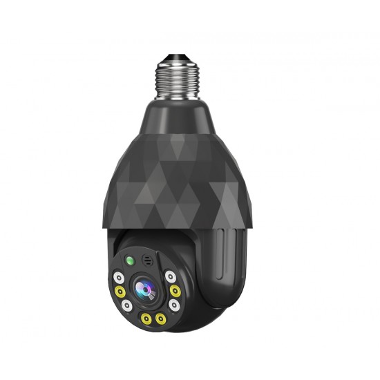 HD 1080P WIFI IP E27 Camera Surveillance 8 LED Diamond Bulb Ball Camera Smart Dual light Night Vision with E27 Base