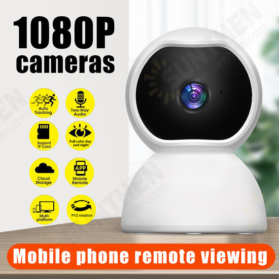 Surveillance Camera 1080P IP Smart Camera WiFi 360 Angle Night Vision Camcorder Video Webcam Baby Home Security Monitor