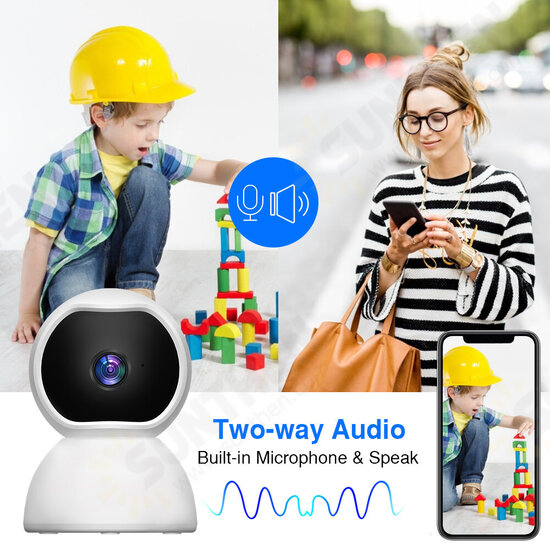 Surveillance Camera 1080P IP Smart Camera WiFi 360 Angle Night Vision Camcorder Video Webcam Baby Home Security Monitor