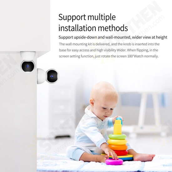 Surveillance Camera 1080P IP Smart Camera WiFi 360 Angle Night Vision Camcorder Video Webcam Baby Home Security Monitor