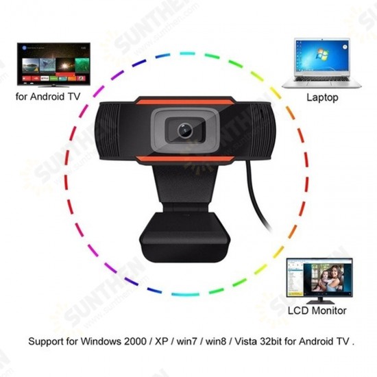 HD Webcam Auto Focus PC Web USB Camera Video Conference Cams with Microphone