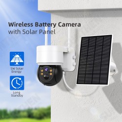 1080P WiFi Camera with Solar Panel Outdoor PTZ IP Cam PIR Motion Detection Night Vision Two-way Audio 5X Zoom IP66 Waterproof 1080P WiFi Camera with Solar Panel Outdoor PTZ IP Cam PIR Motion Detection Night Vision Two-way Audio 5X Zoom IP66 Waterproof