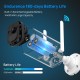 C40 3MP HD Outdoor Security IP Battery Camera Night Vision 14400mAh Battery Camera PIR Motion Detections Two Way Audio Baby Monitor