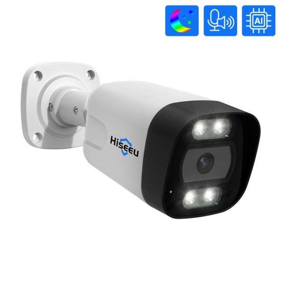 HB715-PA 4K 5MP POE IP Camera Intelligent Night Vision P2P Motion Detection Two-way Audio H.265 Waterproof Outdoor CCTV Safety Camera for Home Use