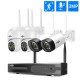 Wireless 8CH 4PCS 3MP Two-Way Audio Security PTZ 5X Digital Zoom Outdoor & Bullet WIFI IP Cameras Waterproof CCTV Kit