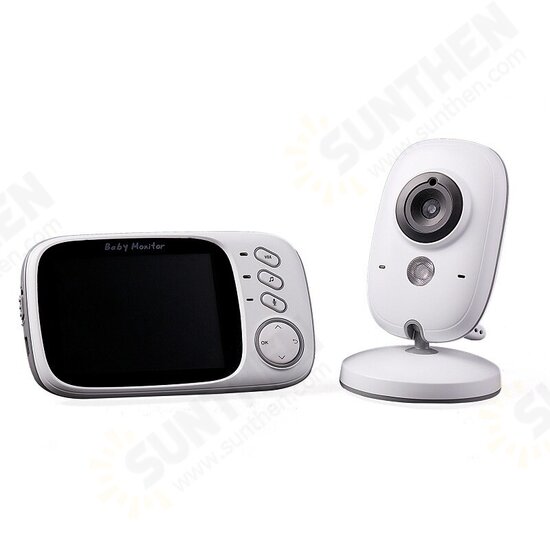 VB603 Wireless Video Baby Monitor 3.2 inch Baby Nanny Security Camera Night Vision Temperature Sleeping Monitor - EU Plug