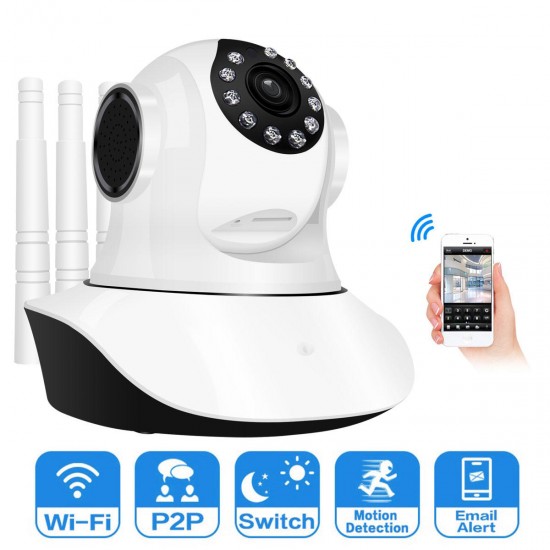 C6C HD 1080P WIFI IP Camera 11 LED PT 360° Built-in Antenna IP Camera Moving Detection Two-way Audio Baby Monitors