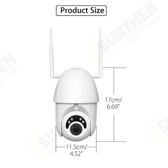 Outdoor 1080P HD PTZ Speed Dome IP Camera Pan Tilt IR WiFi Security Camera Night Vision Waterproof