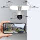 1080P Wifi Security Camera Wireless AI Floodlight Surveillance Cam with Pan&Tilt Motion Tracking Two-Way Intercom 1600LM Spotlight Night Vision