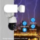 1080P Wifi Security Camera Wireless AI Floodlight Surveillance Cam with Pan&Tilt Motion Tracking Two-Way Intercom 1600LM Spotlight Night Vision