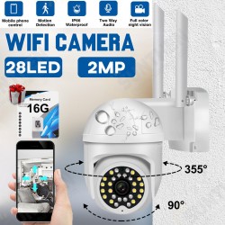Wireless Wifi Security Camera 2MP HD Waterproof IP66 Night Vision Motion Detection Smart Alarm WIFI IP Camera Two-way Voice Wireless Wifi Security Camera 2MP HD Waterproof IP66 Night Vision Motion Detection Smart Alarm WIFI IP Camera Two-way Voice