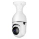 2MP WIFI PTZ Security Camera Wireless Bulb Camera with E27 Bulb Connector Infrared Night Vision Motion Detecting 2-way Audio