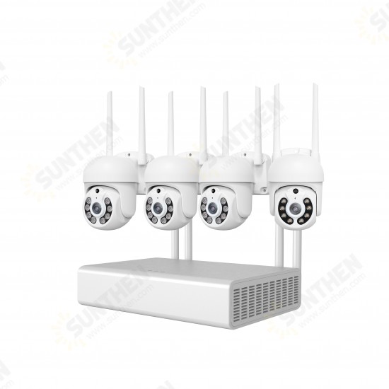 4CH 3MP Security Camera System Surveillance H.265+ P2P 5X Zoom WIFI IP Camera NVR Kit Home IP CCTV Camera Set Eseecloud