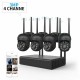 4CH 3MP Security Camera System Surveillance H.265+ P2P 5X Zoom WIFI IP Camera NVR Kit Home IP CCTV Camera Set Eseecloud