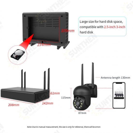 4CH 3MP Security Camera System Surveillance H.265+ P2P 5X Zoom WIFI IP Camera NVR Kit Home IP CCTV Camera Set Eseecloud