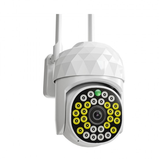 V380pro HD 2MP WIFI IP Camera Waterproof Infrared Full Color Night Vision Security Camera with 28 Lights