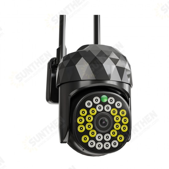 V380pro HD 2MP WIFI IP Camera Waterproof Infrared Full Color Night Vision Security Camera with 28 Lights