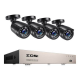 C106 8CH Video DVR + 4PCS 2MP 1080P HD Coaxial Camera Set with Hard Drive Build-in 1T HDD Day/Night Home Video Surveillance System