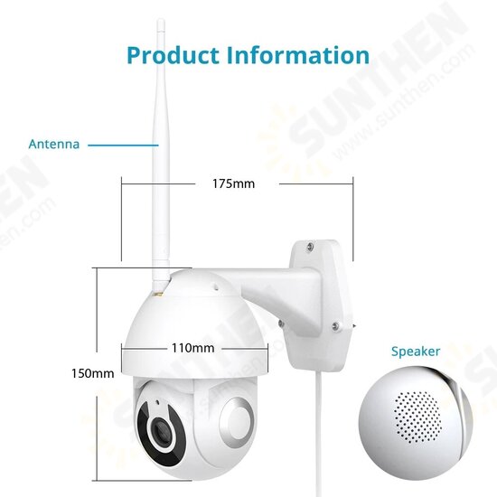 Tuya WIFI 1080P IP Camera Smart Monitored Camera Human Detection Home Security Two Way Audio Baby Monitor