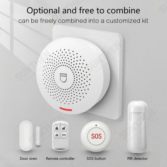 YYS150 Wifi Alarm System Wireless Security Burglar With Motion Sensors Door Sensor Tuya App Control YYS150 Wifi Alarm System Wireless Security Burglar With Motion Sensors Door Sensor Tuya App Control