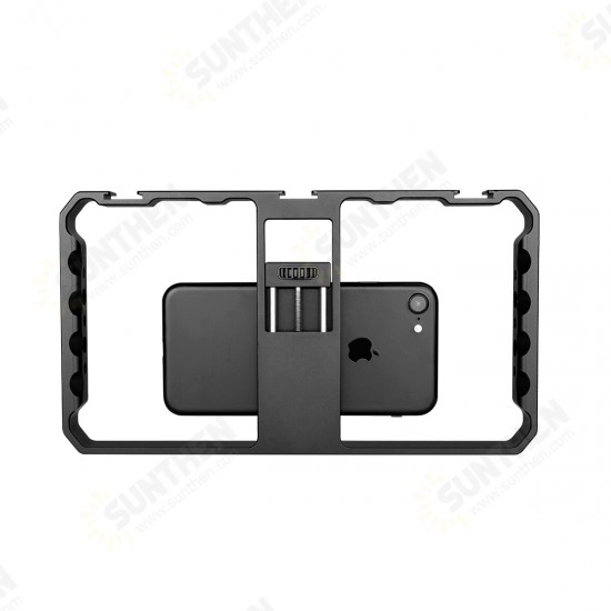 PC06 Vlogging Live Broadcast Smartphone Metal Cage Video Rig Filmmaking Recording Handle Stabilizer Bracket for Mobile Phones