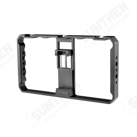 PC06 Vlogging Live Broadcast Smartphone Metal Cage Video Rig Filmmaking Recording Handle Stabilizer Bracket for Mobile Phones