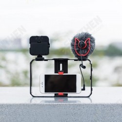 PC201/PC202 Smartphone Frame Video Rig Smartphone Vlogging Cell Phone Movies Mount Stabilizer Fill Light Microphone for iPhone Samsung Huawei OnePlus PC201/PC202 Smartphone Frame Video Rig Smartphone Vlogging Cell Phone Movies Mount Stabilizer Fill Light Microphone for iPhone Samsung Huawei OnePlus