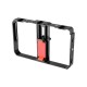 PC201/PC202 Smartphone Frame Video Rig Smartphone Vlogging Cell Phone Movies Mount Stabilizer Fill Light Microphone for iPhone Samsung Huawei OnePlus
