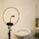 18 inch Camera Studio Ring Light Video LED Beauty Ring Light Photography Dimmable Beauty Light+Hose Phone Clip+PTZ+Storage Bag for Selfie Live Show