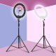 18 inch Camera Studio Ring Light Video LED Beauty Ring Light Photography Dimmable Beauty Light+Hose Phone Clip+PTZ+Storage Bag for Selfie Live Show