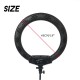 18 inch Camera Studio Ring Light Video LED Beauty Ring Light Photography Dimmable Beauty Light+Hose Phone Clip+PTZ+Storage Bag for Selfie Live Show