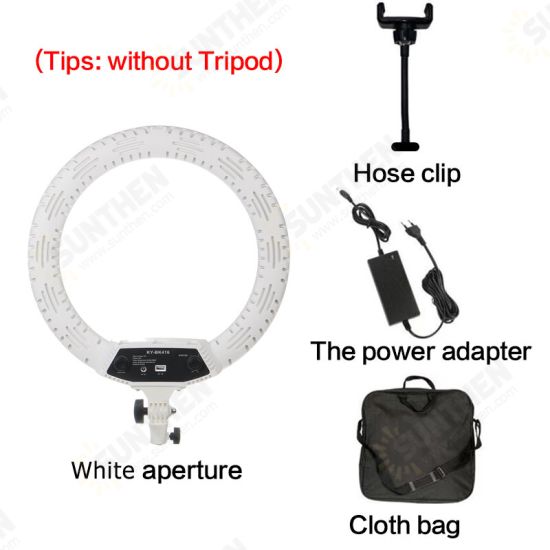 18 inch Camera Studio Ring Light Video LED Beauty Ring Light Photography Dimmable Beauty Light+Hose Phone Clip+PTZ+Storage Bag for Selfie Live Show