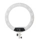 18 inch Camera Studio Ring Light Video LED Beauty Ring Light Photography Dimmable Beauty Light+Hose Phone Clip+PTZ+Storage Bag for Selfie Live Show