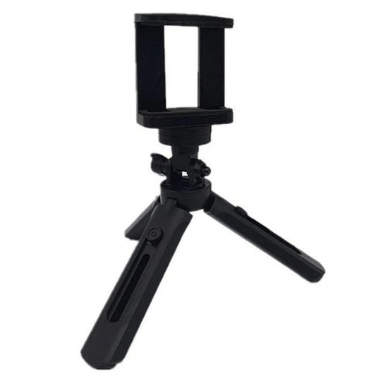 2 in 1 Desktop Three-way Tripod for Sport Live Camera Camcorder With Phone Clip Holder