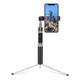 2 in 1 Flexible bluetooth Multi-angle Mini Tripod Stand Holder Selfie Stick for Smartphones