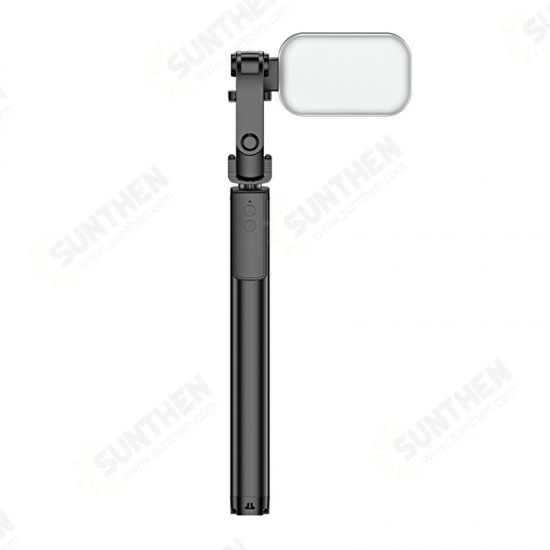 6-in-1 Self-timer Extendable bluetooth Selfie Stick Fill Light Live-broadcasting Cell Phone Holder Built-in Tripod