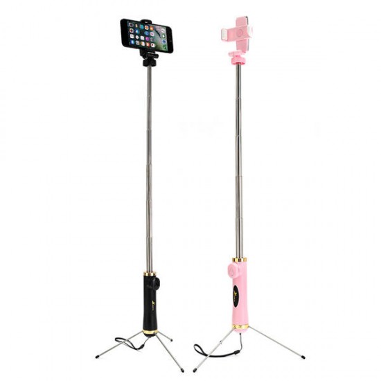 3 in 1 bluetooth Remote Tripod Selfie Stick With Reflector For iPhone X 8Plus Oneplus 6 S9+