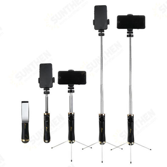 3 in 1 bluetooth Remote Tripod Selfie Stick With Reflector For iPhone X 8Plus Oneplus 6 S9+