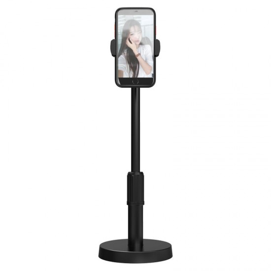 360° Rotatable Phone Desktop Holder Telescopic Selfie Stand for YouTube TikTok Live Stream Makeup