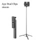 A31 Mobile Phone Tripod Stand Selfie Stick bluetooth Control Telescopic Rotatable Dual Holder Portable Tripod for Camera Phone Tablet