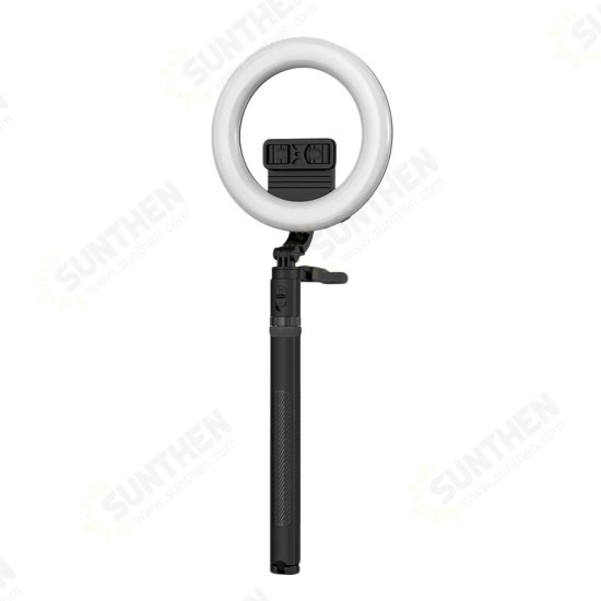 L06 4 in 1 Wireless bluetooth Selfie Stick Handheld Remote Shutter with 8 Inch LED Ring Photography Light for Phones Youtube Video Live