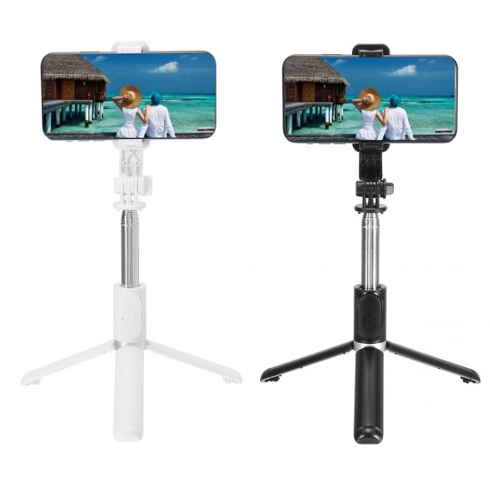 Q03 Selfie Stick Tripod Hand Gimbals 3-In-1 Multi-Modes Wireless bluetooth Remote Control 360° Rotatable Foldable Desk Stand Portable Tripod